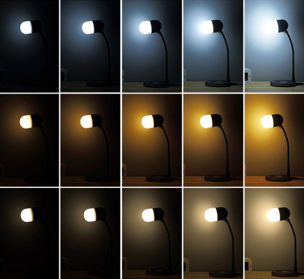 Настольная LED-лампа с функцией беспроводной зарядки и bluethooth колонки  3 в 1 L4 Lamp Speaker with Wireless Charger 5W (3 режима свечения)